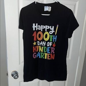 Happy 100th Day of Kindergarten Shirt - Black
